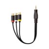 Elecom DH-MWRYF015BK AV Cable Stereo Mini Plug (4 Straight Poles)