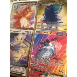 Pokémon 3D Gold Fan Art 4 cards LotNM