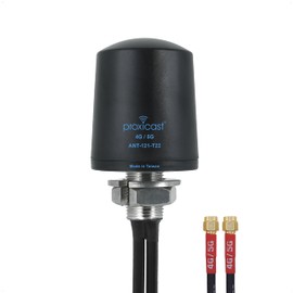 Proxicast 2x2 MIMO 5G Antenna - Vandal Resistant Low Profile Omnidirectional Through-Hole Mount - 2 ft Coax - Black - Compatible with Cisco, Cradlepoint, Digi, MoFi & Others (ANT-121-T22-B-02)