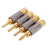 AKLOSIPY Preffair BA1457 4pcs 24K Gold Plated Banana Plug for