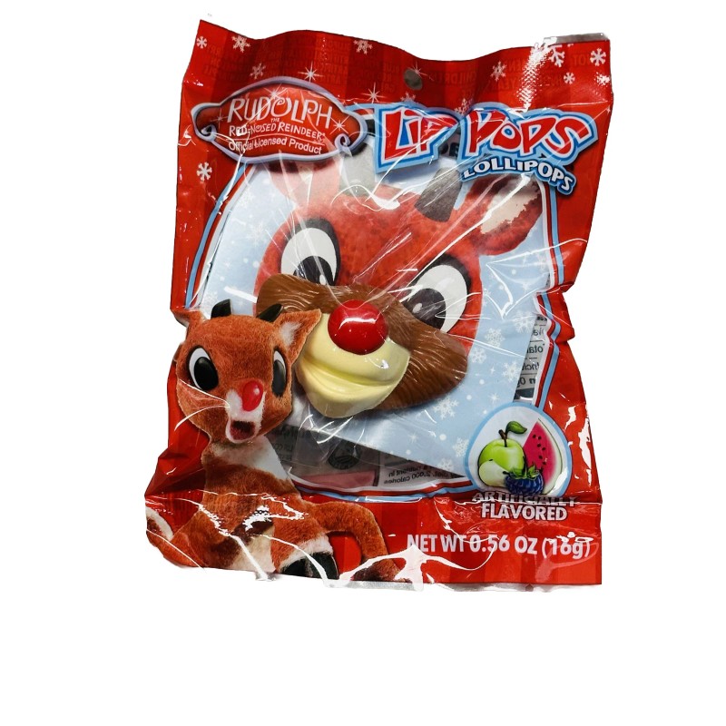 None Flix Candy Lip Pops Lollipop RUDOLPH the Red-Nosed Reindeer,