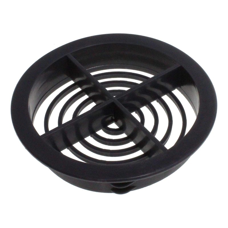5 x Grey Plastic Soffit Vents 70mm Circular Push Fit