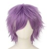Modernfairy Light Purple Wig Short Anime Cosplay Wigs with Bangs