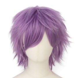 Modernfairy Light Purple Wig Short Anime Cosplay Wigs with Bangs for Women
