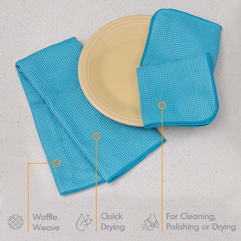 MUkitchen | Waffle Microfiber Towel | Durable & Absorbent for