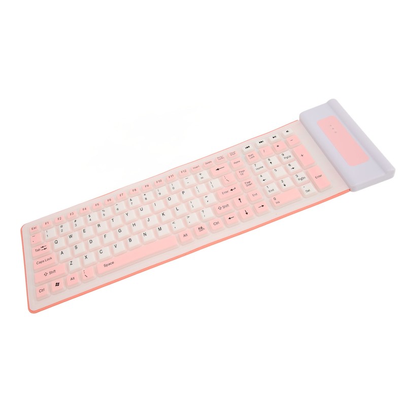 Silicone Keyboard 107 Keys Waterproof Dustproof Folding Two Colors 2.4G