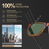 CARFIA Acetate Sunglasses for Men Polarized UV400 Protection Modern Flat