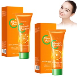 Tone Up Creme Feuchtigkeitsspendende und aufhellende Gesichtscreme, VC Aufhellende Toncreme, Vitamin C Hautaufhellungscreme Gleicht den Hautton aus für makellose natürliche strahlende Haut - 2pcs