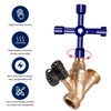 2 Pack Universal Cross Triangle Key, 4-Way Multi-Functional Utilities Key,