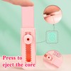 M&G 4+1 Pack Rubber Pink Erasers Sliding Retractable Eraser, Soft
