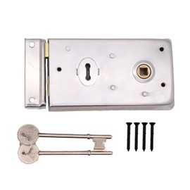 Rim Sashlock Satin Chrome Surface Mounted Lock 140 x 85mm