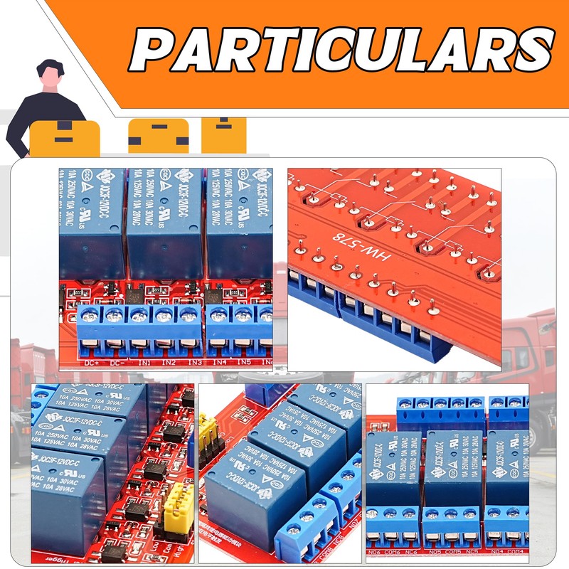 DIGISHUO 12V 8 Channel Relay module with light coupling isolation