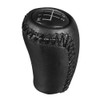 Black Leather Gear Stick Conversion Knob 6 Speed Replacement for