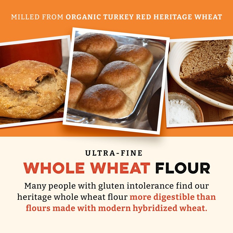 Sunrise Flour Mill Organic Heritage Whole Wheat Flour - 2