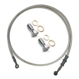 Unbranded 35'' STAINLESS BRAIDED HYDRAULIC BRAKE HOSE LINE SCOOTER ATV DIRT BIKE GO KART