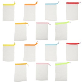 Baluue 3sets Bubble Making Soap Bag Foam Soap Container Safe Material Wall Hanging Easy Closure Drawstring Fun for Boys and Girls Adults 20pcs*3 Random