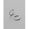 ete 841942-943-944 Twisted Hoop Earrings, Platinum