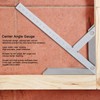 Faceuer Centering Angle Measuring Ruler, Thickened Design, Stainless Steel, 15