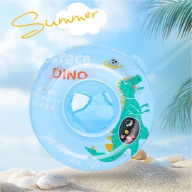 Children's Swimming Ring, Swimming Float, Inflatable for Infants Baby Swimming Aids Toy Pool Baby Swimming Ring, PVC for Toddlers 1-5 (Blue)