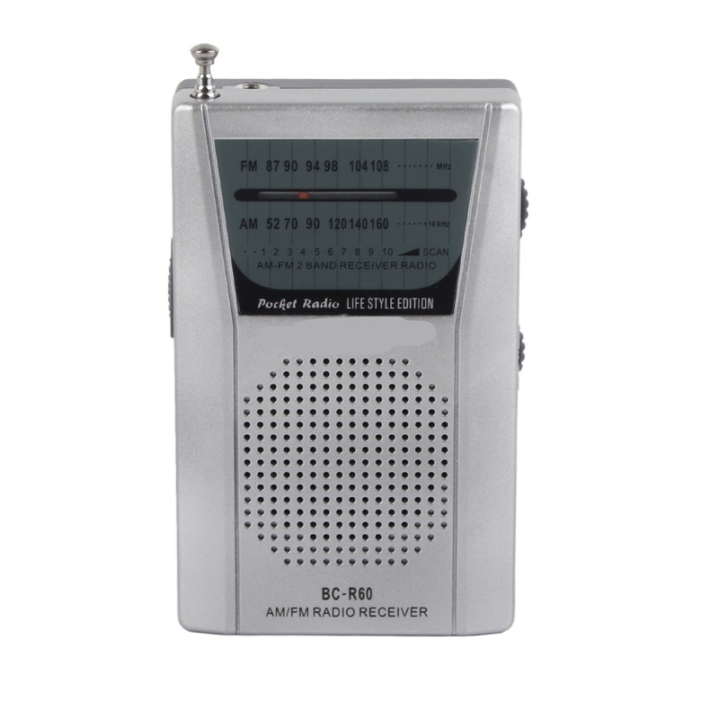 Mini AM FM Radio Manual Operation Easy Adjustment Memory Function