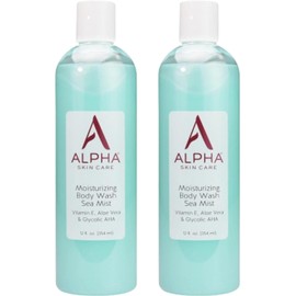 Alpha Gel De Ducha Hidratante Para El Cuidado De La Piel, Fórmula Suave Antiedad Sin Jabón, Con Ácido Glicólico, Aha, Vitamina E Y Aloe Vera. Acondiciona Y Suaviza. Apto Para Todo Tipo De Piel. Contie
