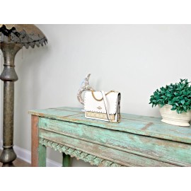 Coach Klare Signature Canvas Crossbody W/ Rivets In Gold/Light Khaki Multicolor