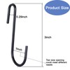 ESFUN 30 Pack 3 inch Heavy Duty S Hooks Black