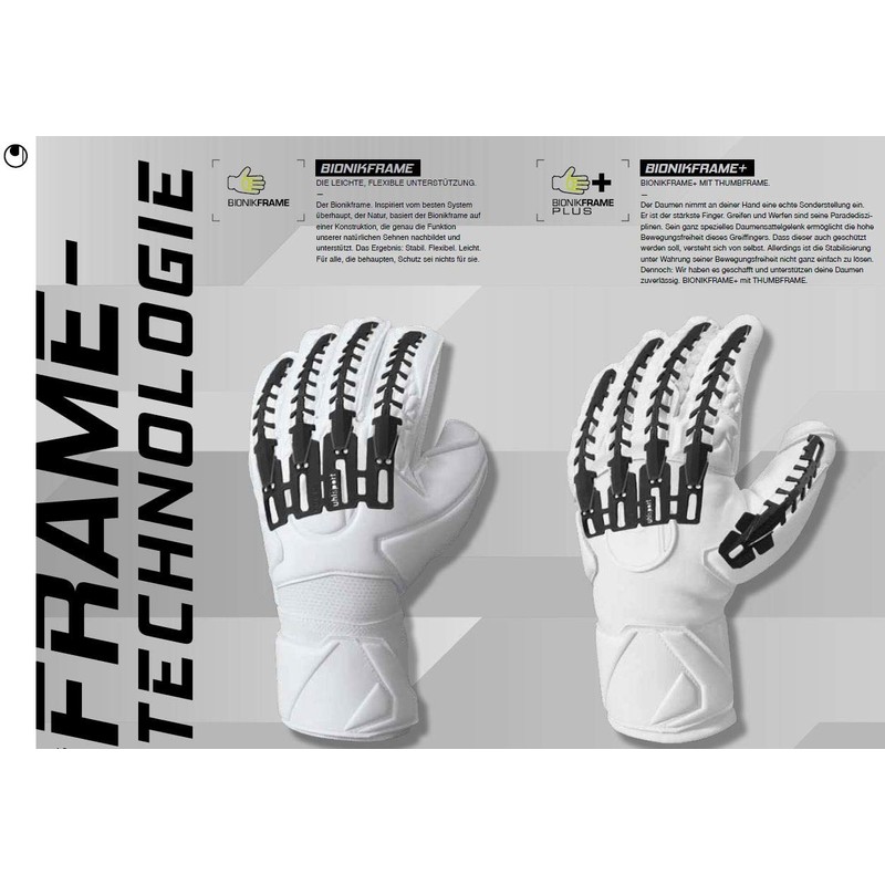 uhlsport Goalkeeper Gloves 101105802 Man, Mens, 101105802, Gris Foncé/Rouge Fluo/Blanc,