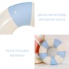 1 Piece Inflatable Swimming Ring for Children, Blue and White
