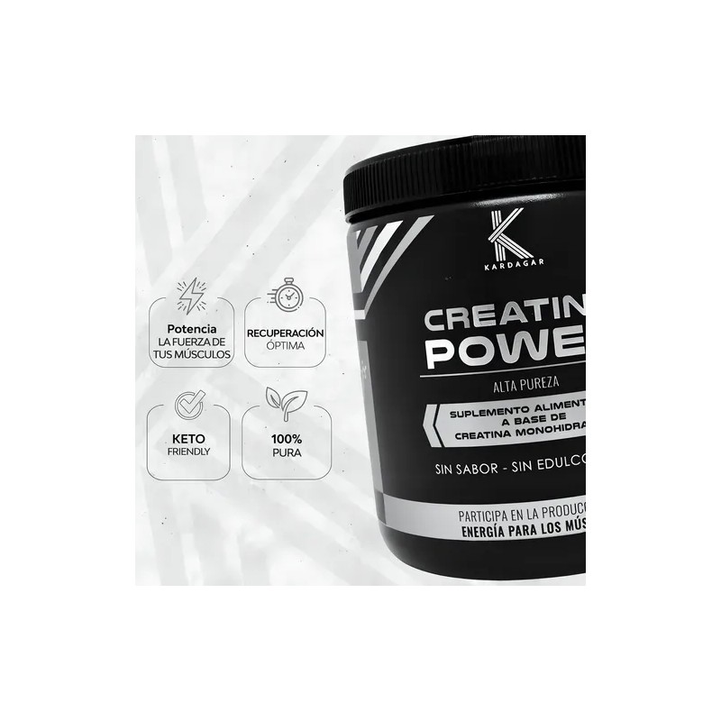 Creatina Monohidratada Kardagar Power Alta Pureza 500g