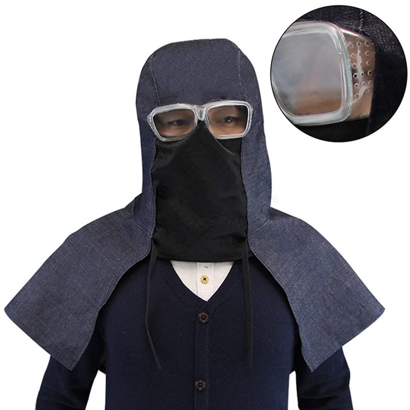 SagaSave Protective Hood, Full Protective Dust Shawl Cap with Goggles,