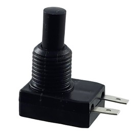 Pressure Switch with Mounting Nut and Solder Connection 2-Pin 2 A, 250 V~ (6V 9V 12V 24V 125V AC/DC) Black, Replacement Switch