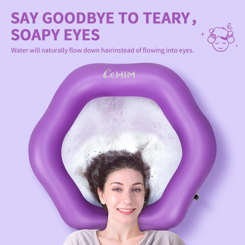 Inflatable Shampoo Basin for Bedridden Elderly & Disabled - Portable