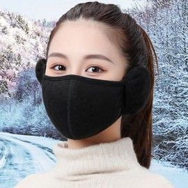 Winter Earflap Mask (Black) 2ea