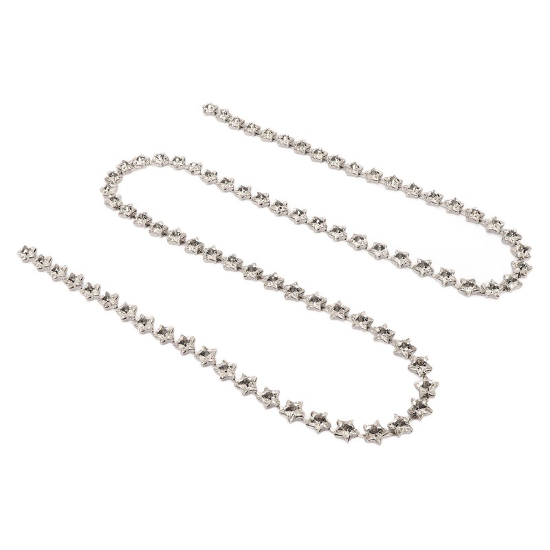 1 Yard Star Rhinestone Trim Chain 0.4in Width DIY Cuttable