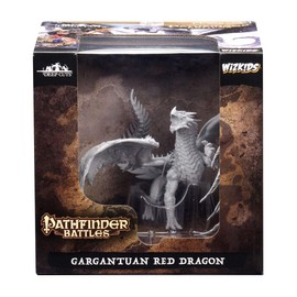 WizKids Pathfinder Battles: Deep Cuts Unpainted Miniatures: Gargantuan Red Dragon (WZK73144)