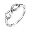 Bestyle Simple Infinity Heart Promise Rings for Her Sterling Silver