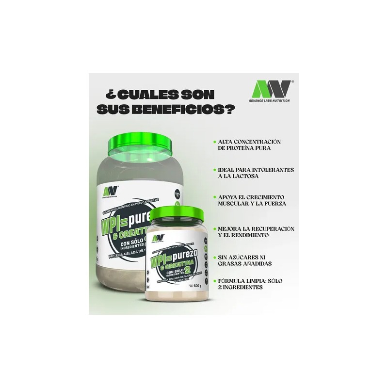 Wpi = Pureza Aislado De Suero De Leche Y Creatina