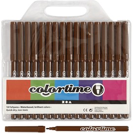 Colortime Drawing pens, Brown, One Size
