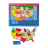 Wondertoys 46 Pieces Wooden USA Map Puzzle for Kids US