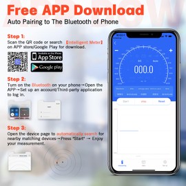 INFURIDER Wireless Clamp Meter,1000A AC/DC Current Amp Clamp,TRMS 4000 Counts Auto Range Clamp on Ammeter,Bluetooth Clamp Multimeter Measures Voltage,Capacitance,Ohm,Hz and Temperature