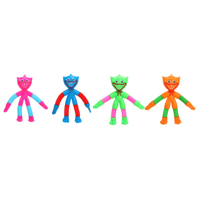 4PCS Telescopic Suction Cup Toy Cartoon Reduce Pressure Plastic Shape