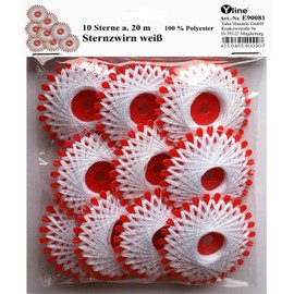 E90081 10 Stars 20 m Star Thread Polyester White/White