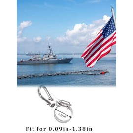 HSTENXY American Flag for Boats Flags marine 12x18 (4 Heavy Duty Clips) with Embroidered Stars American Boats Flagand Brass Grommets US Boats Cabin Flag for Various Boats, Yacht