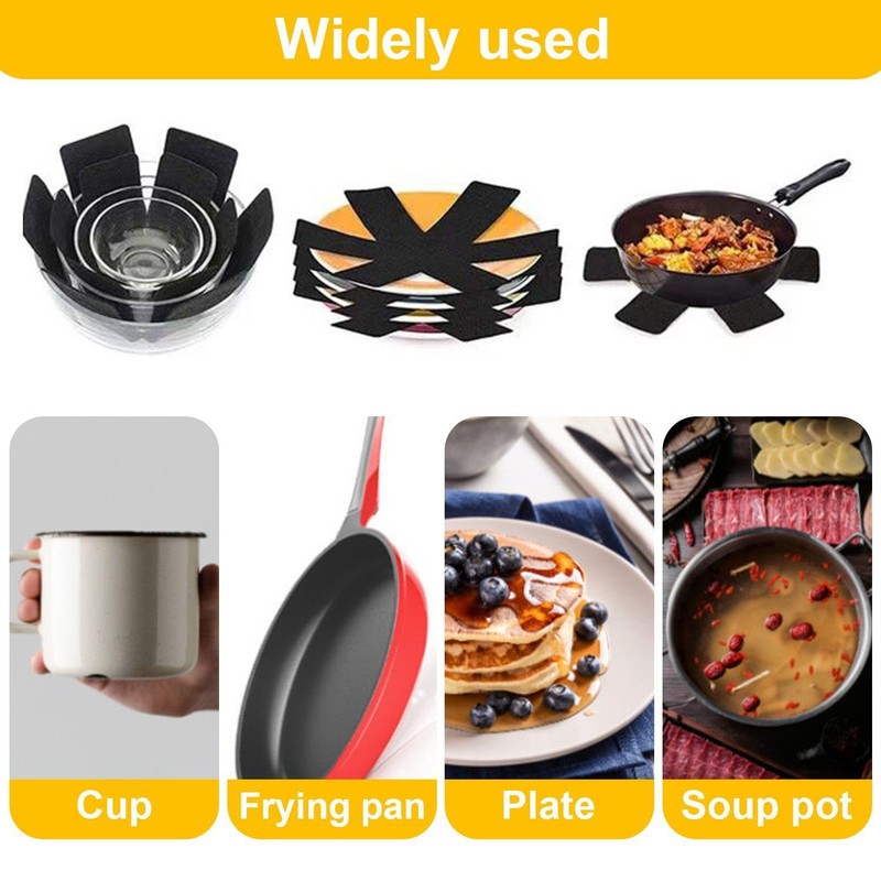 HINFHI 16 Pieces Of Pot Bottom Protective Pad, Pot Accessories,