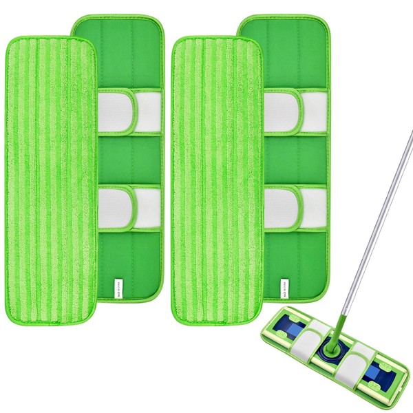 4 Pack Microfiber Mop Pads for Swiffer XL Mops Reusable