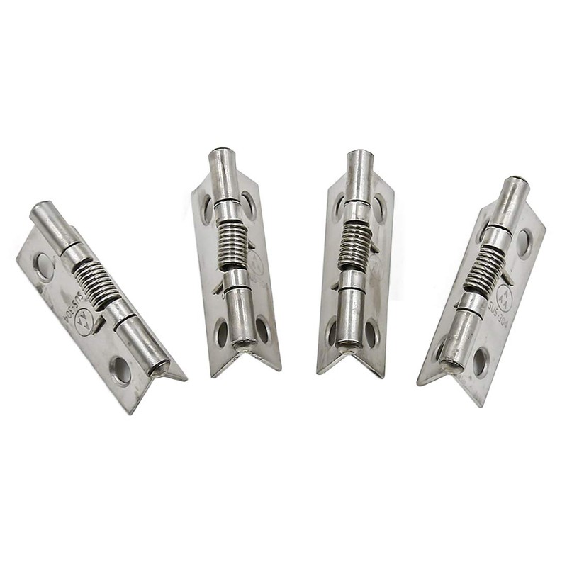 Rannb Spring Hinge Self Opening 1.5 Inch Length Stainless Steel