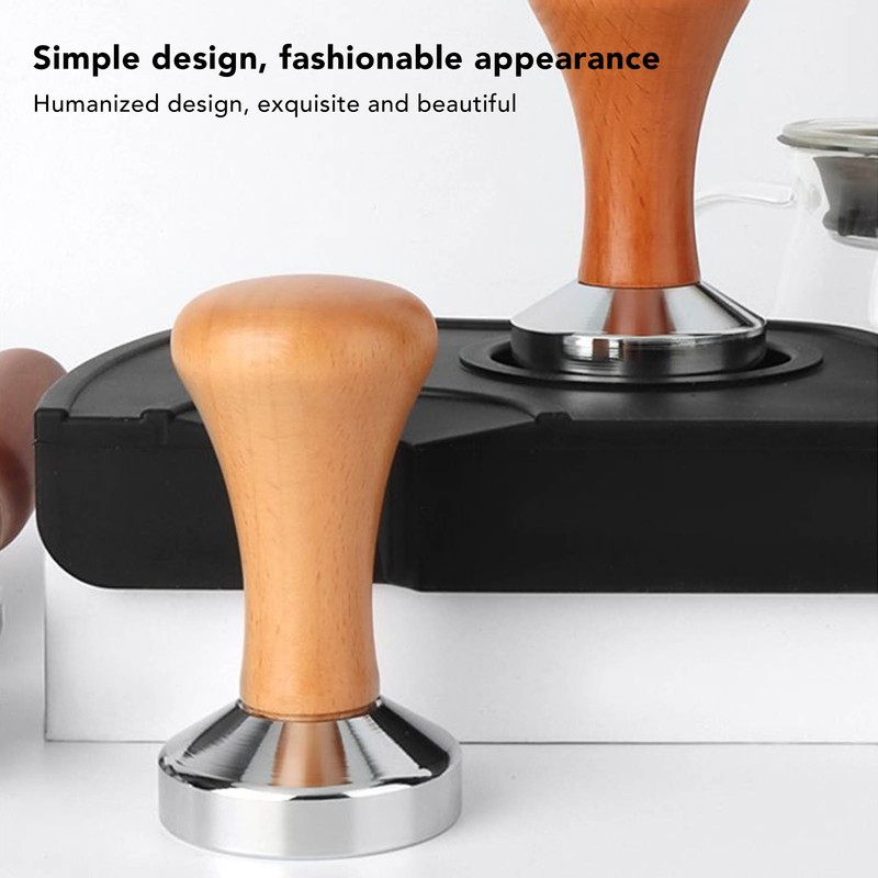 Coffee Tamper Stainless Steel Flat Bottom Tamping Tool Coffee Hand