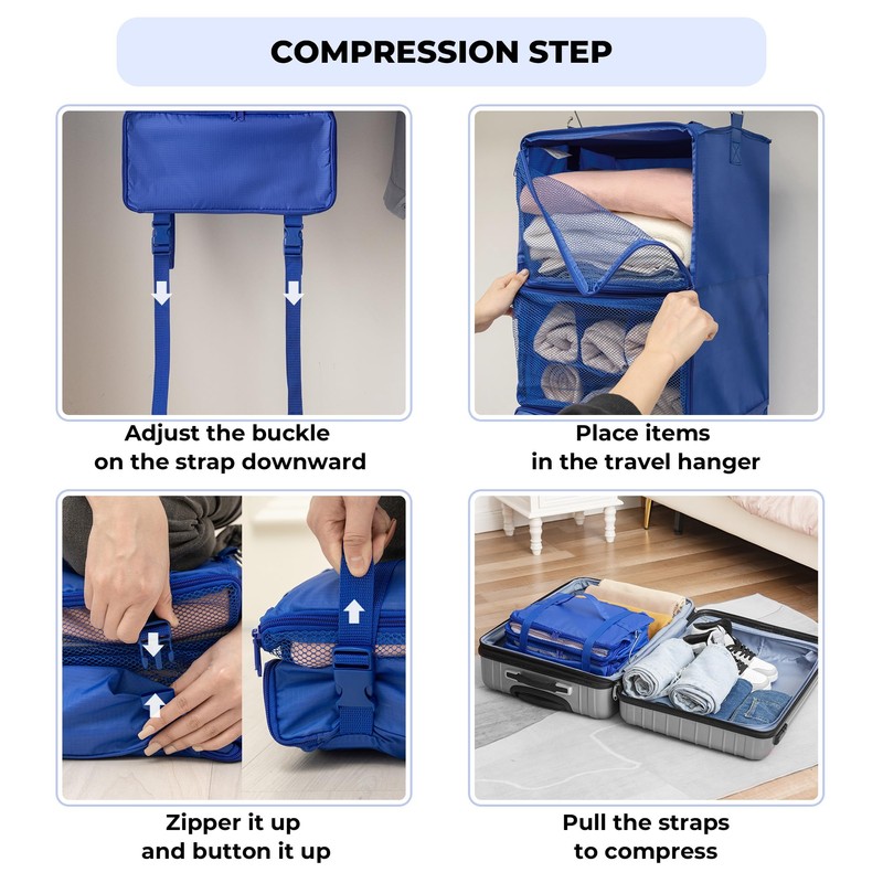 GRANNY SAYS Hanging Packing Cubes for Travel, Large Portable Hanging