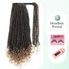 WIGER Clip In Dreadlock Ponytail Extensions Faux Locs Twisted Hairpiece